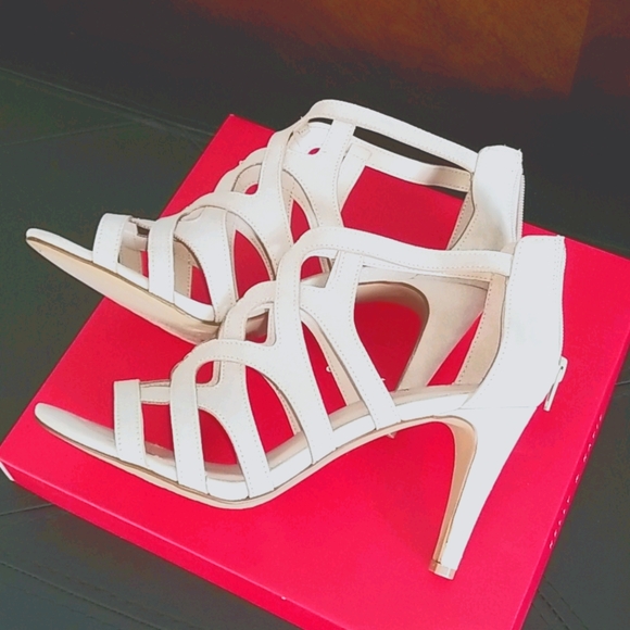 NWB Suede Heeled Sandals - Picture 2 of 9